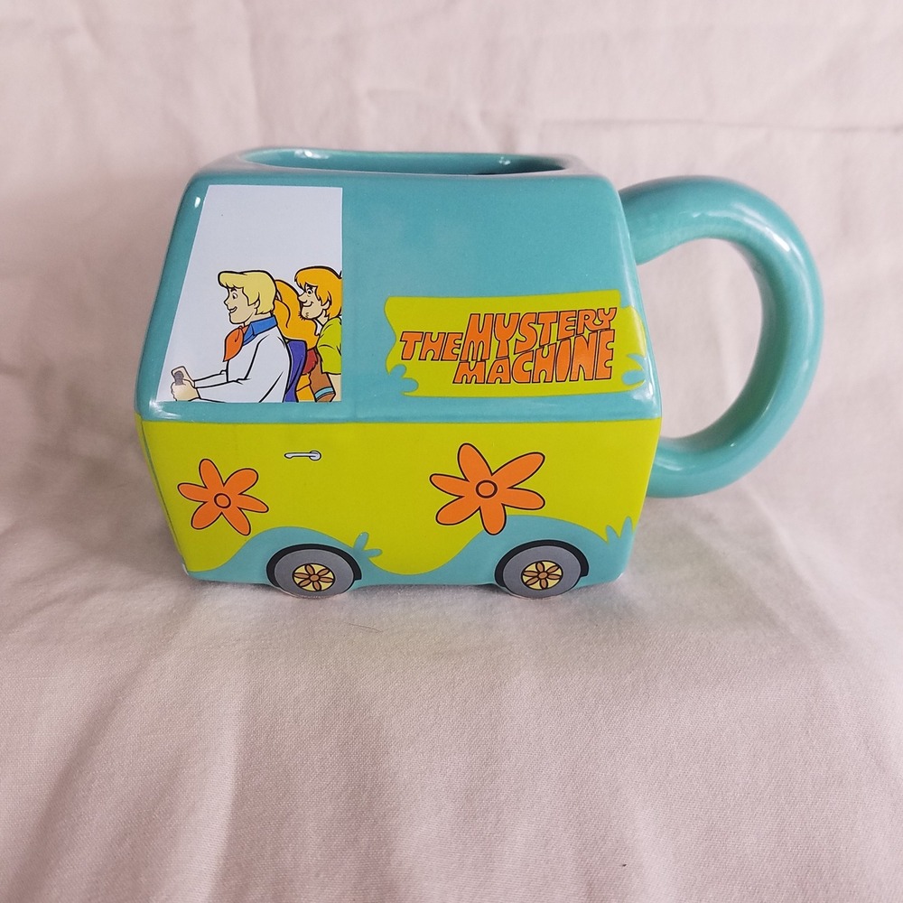 Silver‎ Buffalo Scooby-Doo Mystery Machine plant pot 21oz Teal Excellent 3D Van